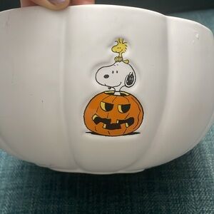 Peanuts x Williams Sonoma Stoneware Halloween Candy Bowl